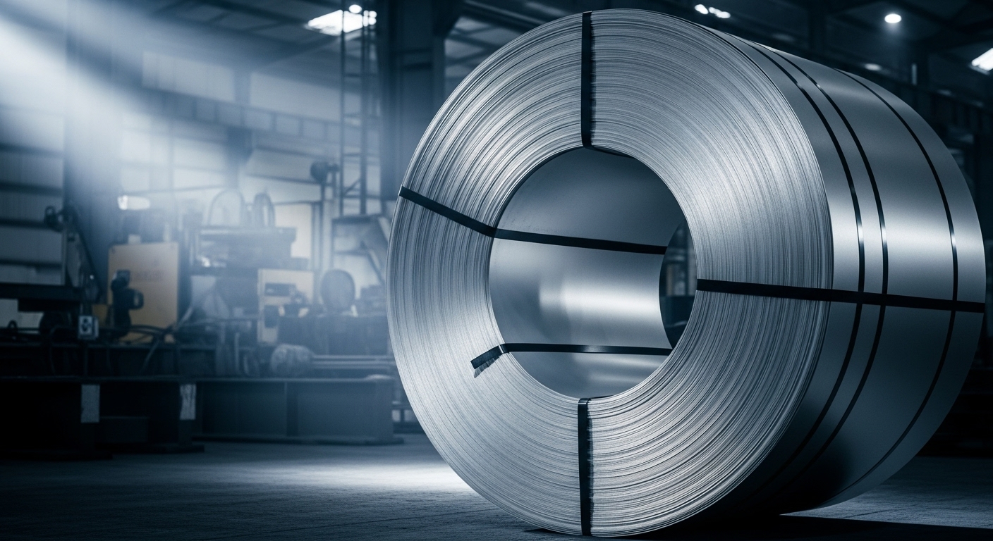 Alüminize çelik malzemenin parlak yüzeyi