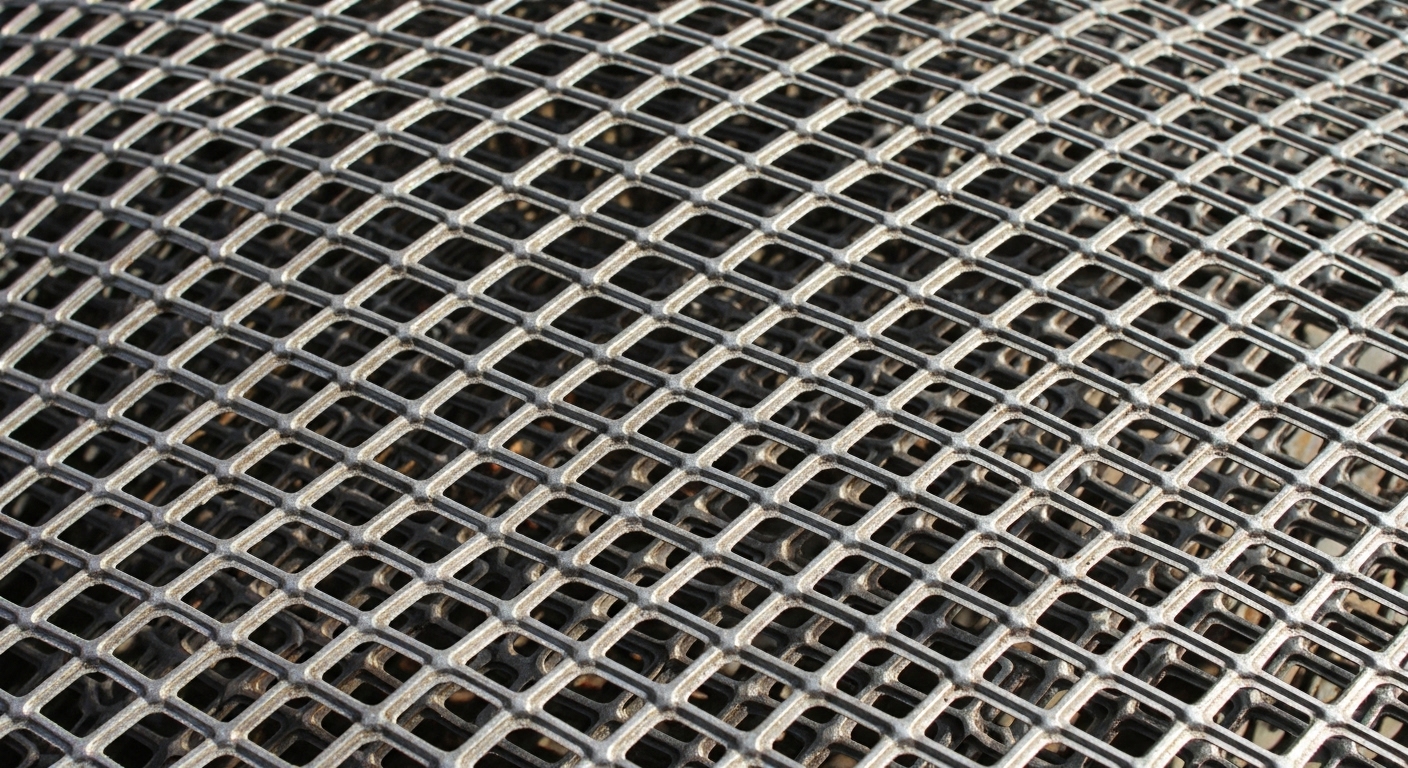 Bahçe paneli olarak kullanılan dekoratif genişletilmiş sac