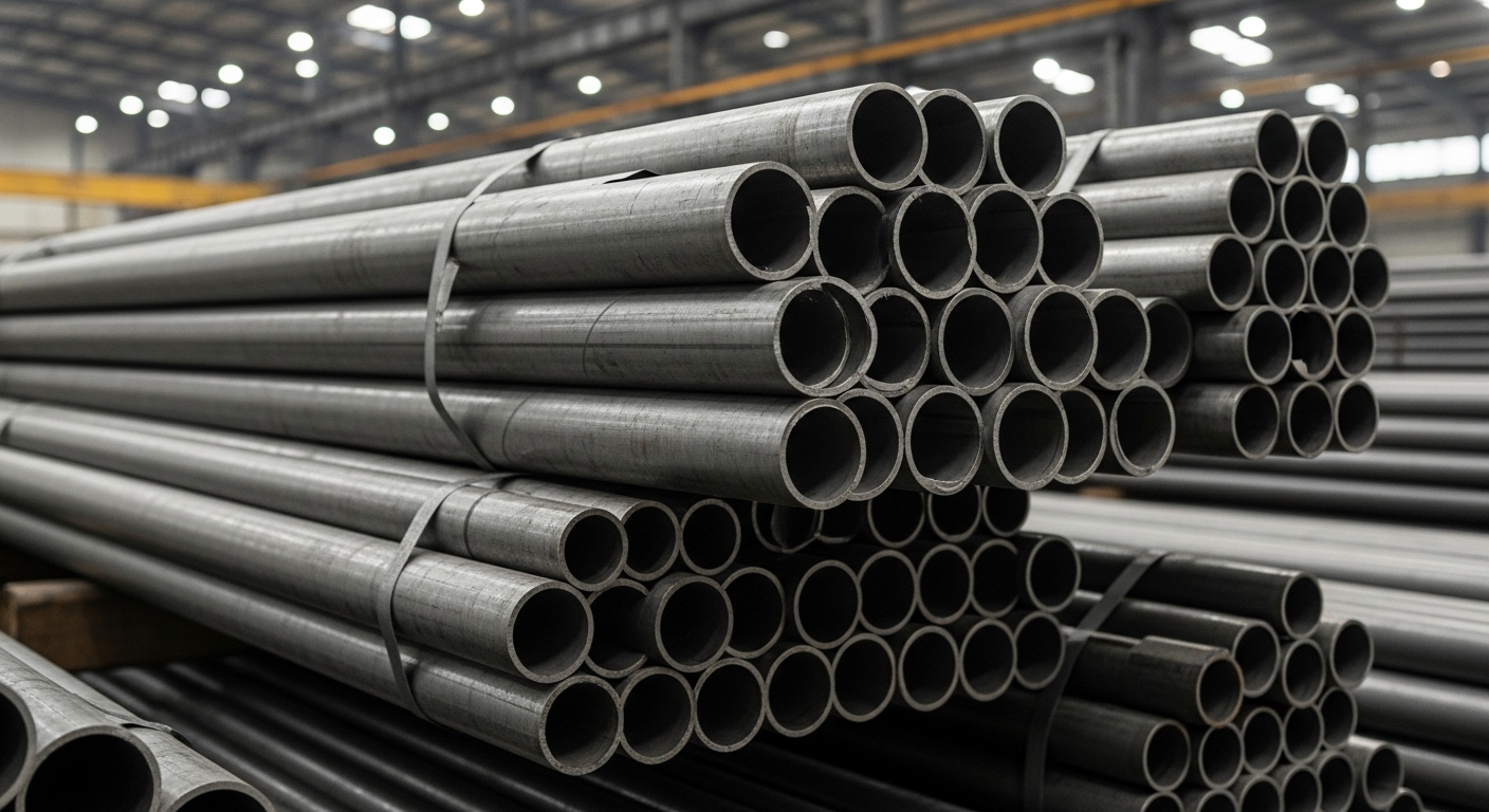 Çelik çekme boru stok alanı ve sevkiyat