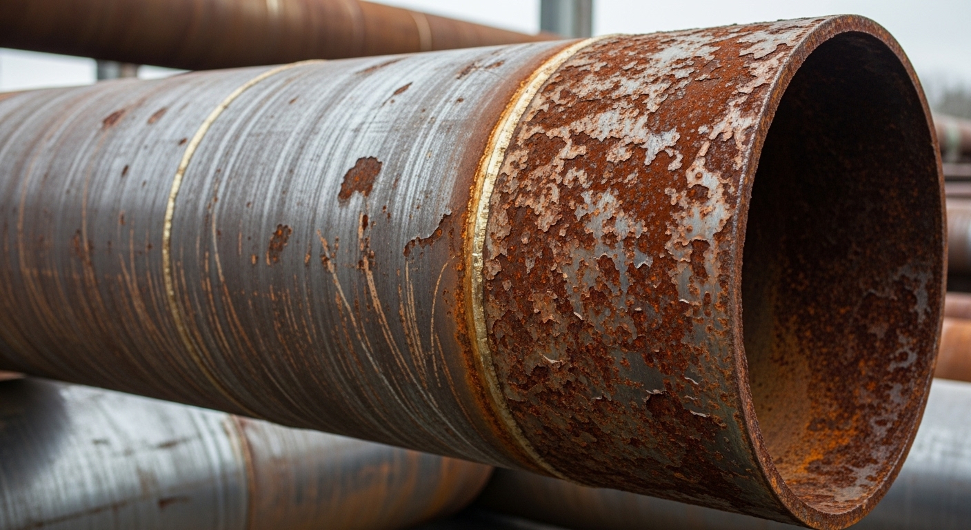 Kalite kontrolü yapılan parlak demir borular