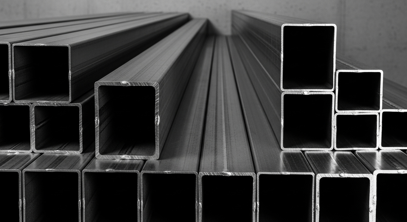 Stokta bekleyen HR kutu çelik profiller