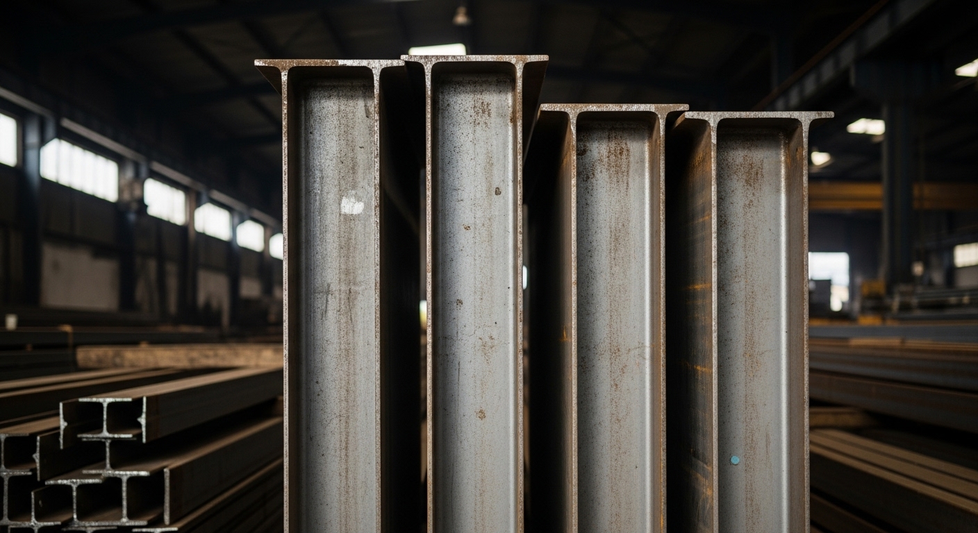 Farklı ebatlarda I demir profiller