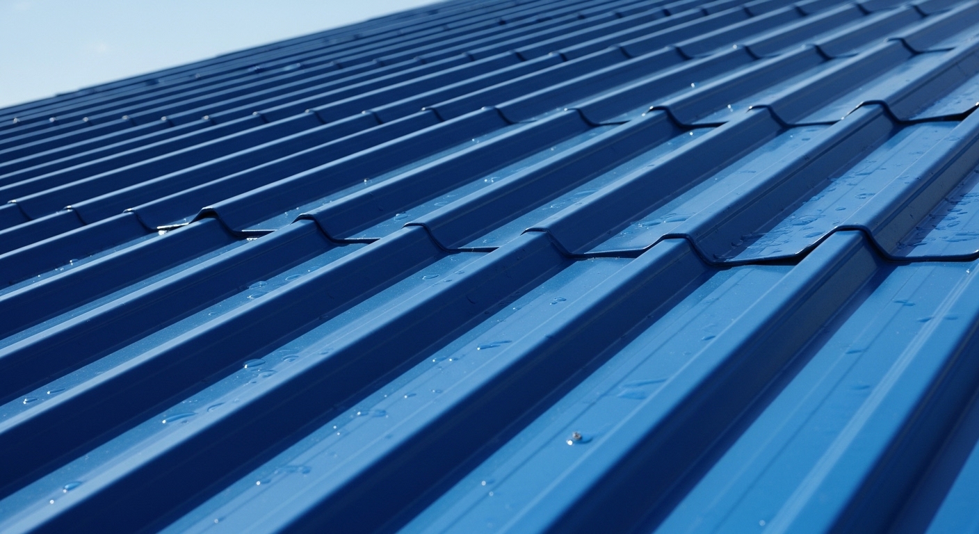 Farklı metal çatı renkleri paleti