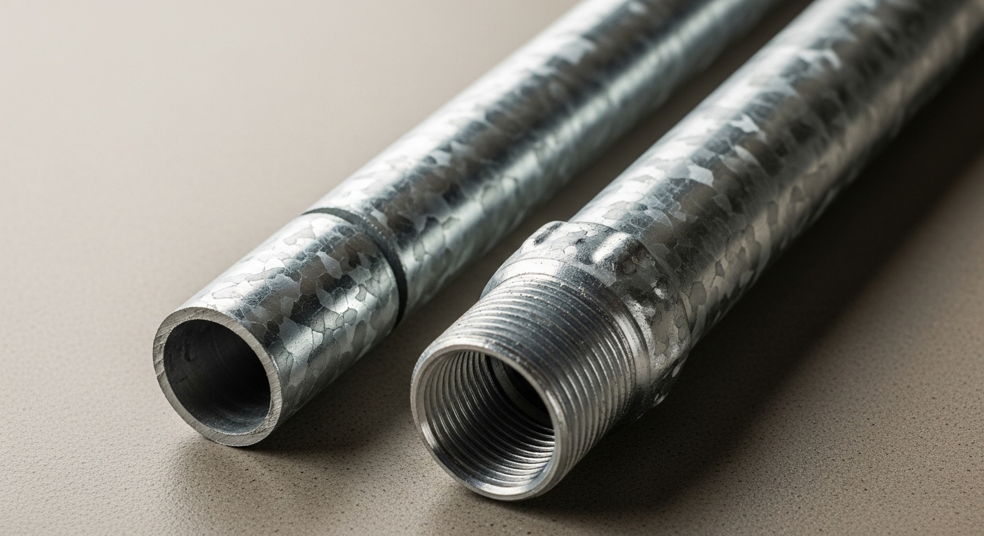 Stoktaki galvanizli borular